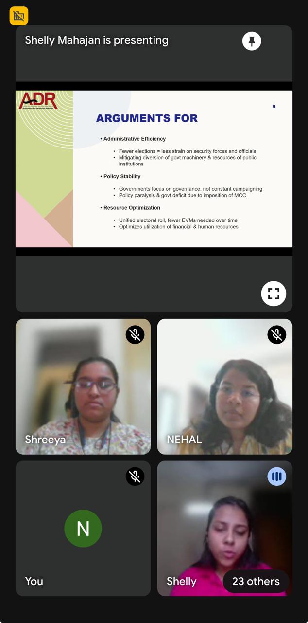 Webinar on One Nation One Election